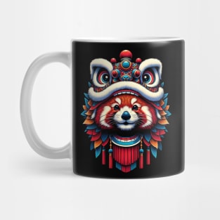 Lion Dance,Red Panda Lion Dance Mug
